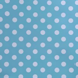 Baby Blue with White Polka Dots