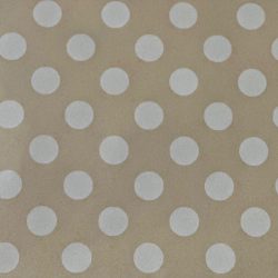 Natural with White Polka Dots