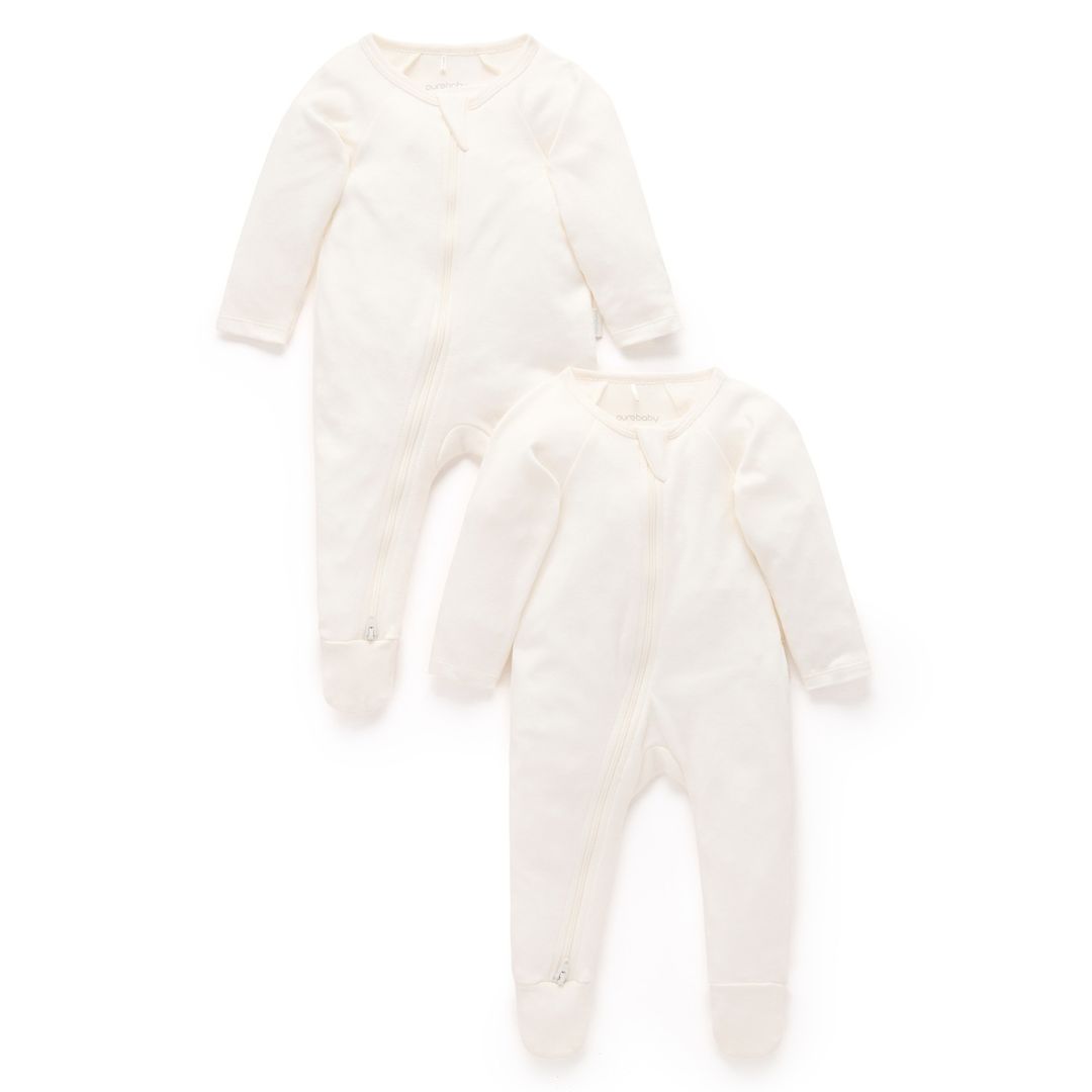 Purebaby Zip Babygro 2 pack - Image 20